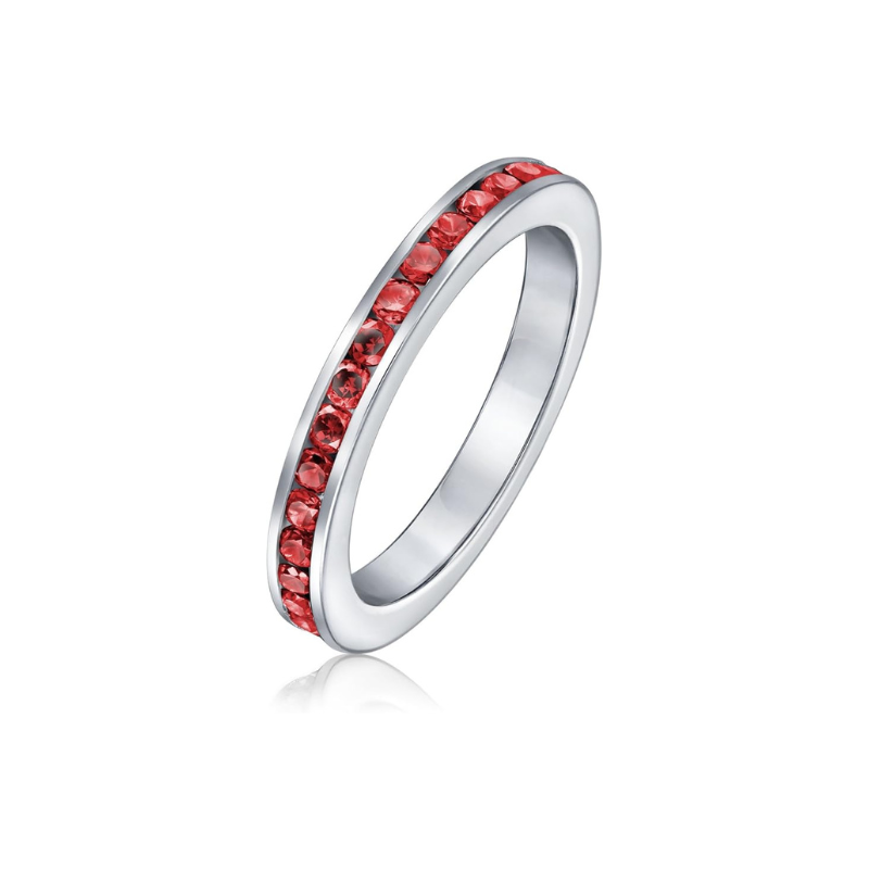 Anillo de banda Ruby Eternity | Oro blanco