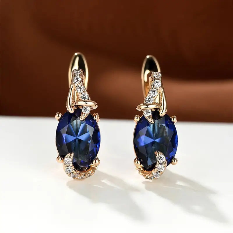 Pendientes colgantes Royal Midnight | Dorados
