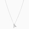 Love letter initial necklace | White Gold
