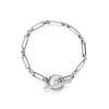 Link T-Bar Bracelet | White Gold