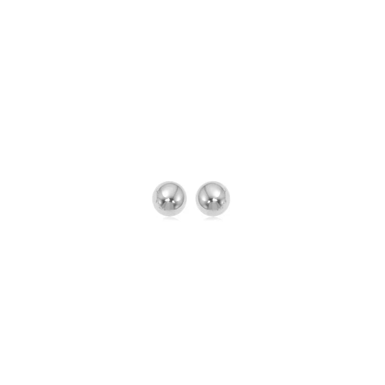 Pendientes de bola | Oro blanco