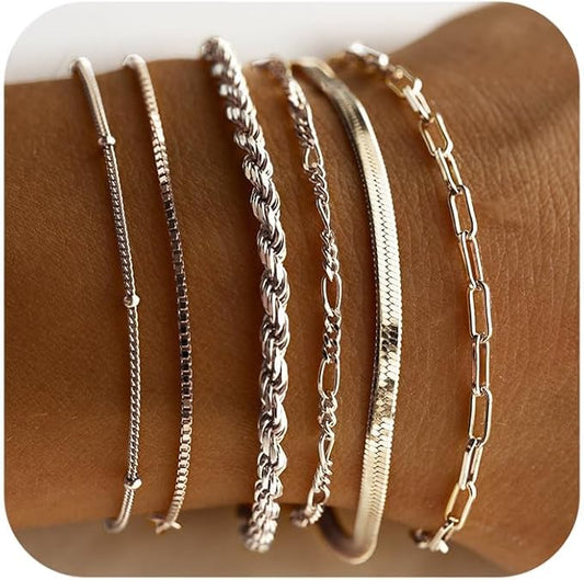 Set de pulseras Isabella Vernetta | Oro blanco