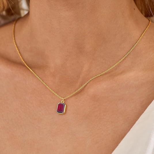 Collar con capa de clip y rubíes | Oro