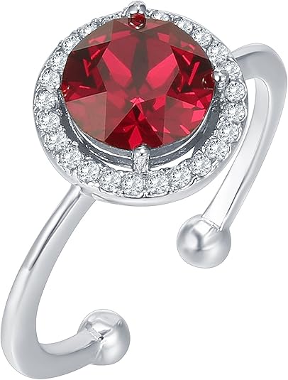 Anillo Rubí Promesa Destello Carmesí | Oro Blanco