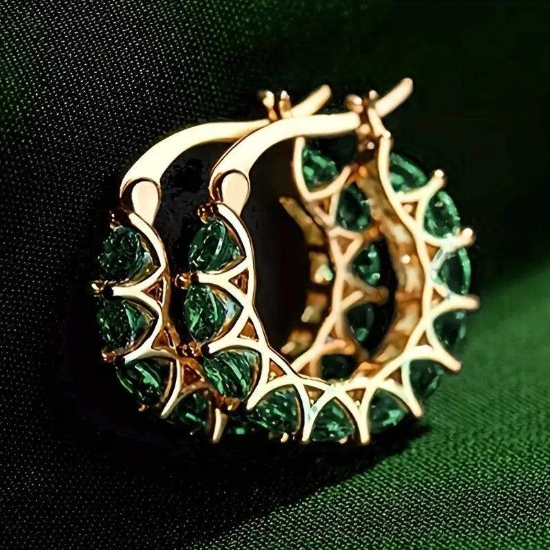 Aretes de aro Elena Marlowe | Oro blanco