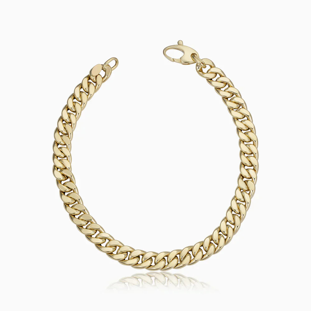 Pulsera cubana Estate | Oro blanco