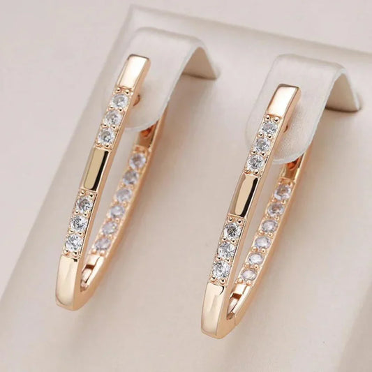 Exquisitos aretes de circonita | Oro