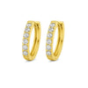 Pendientes Huggie Pave | Dorado
