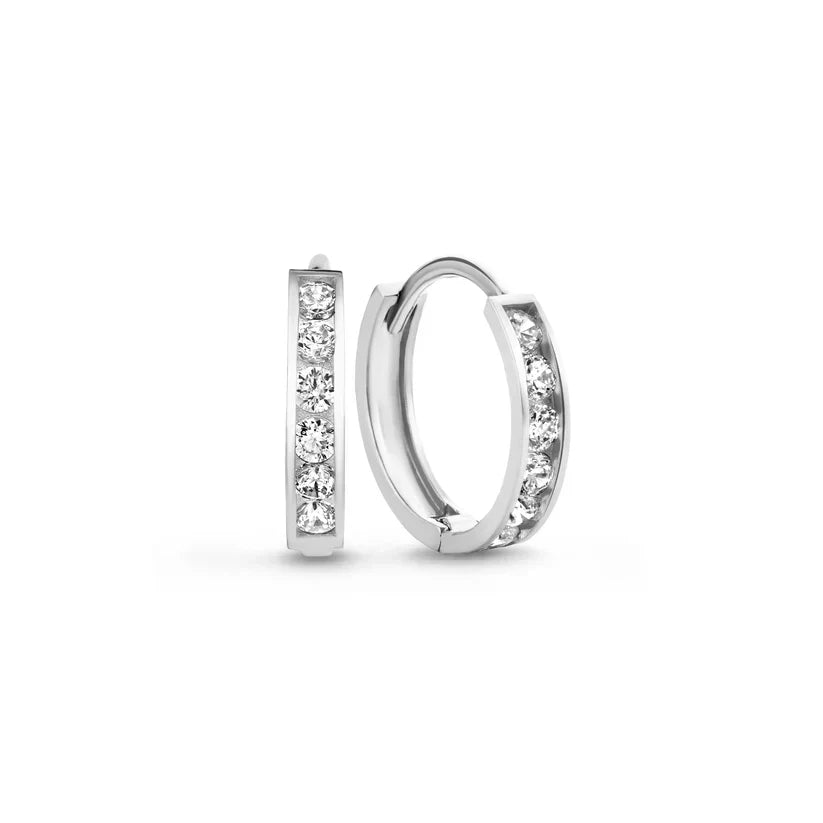 Juego de pendientes Dara Brillane Stone | Oro blanco