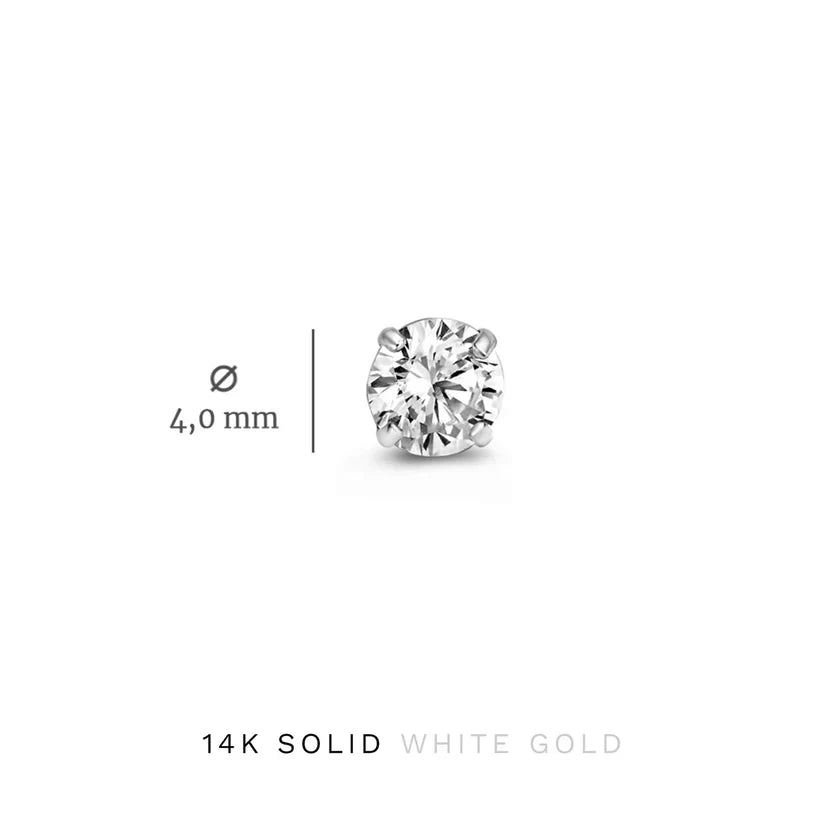 Juego de pendientes Dara Brillane Stone | Oro blanco