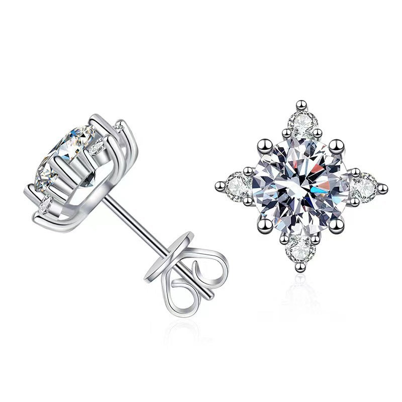 Aurelie flower earrings | White gold VIP