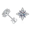 Pendientes de flores Aurelie | Oro blanco