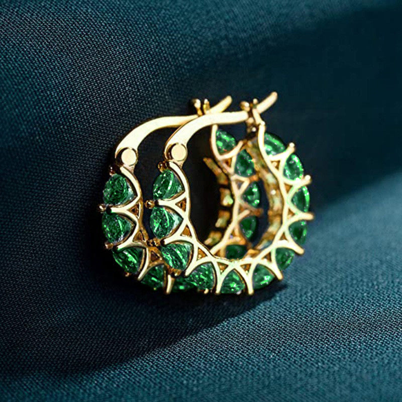 Aretes de aro Elena Marlowe | Oro blanco