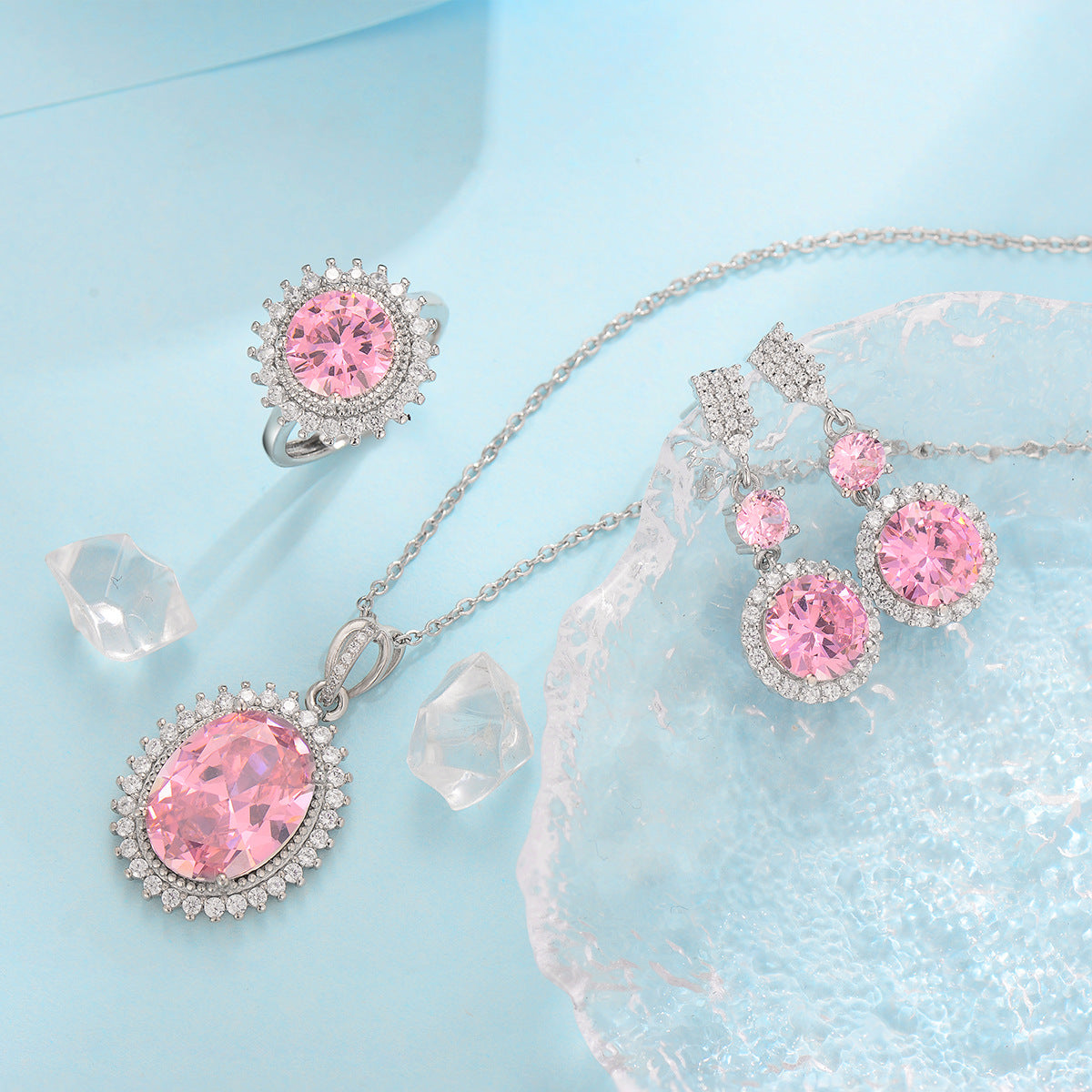 Conjunto Aurielle Solwyn Azul | Oro Blanco