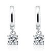 Pendientes Aurora de gota cuadrada | Oro blanco