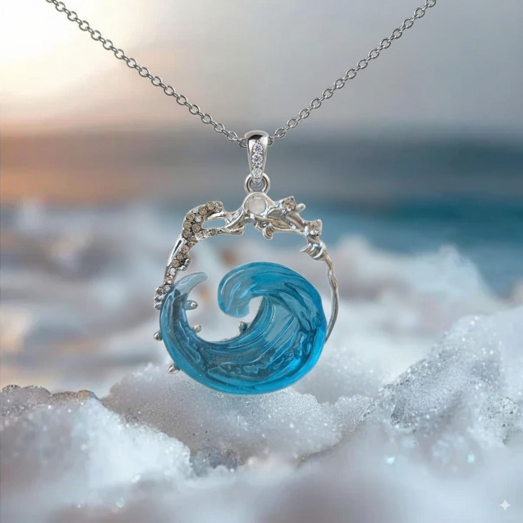 Collar Azure Pledge | Oro blanco