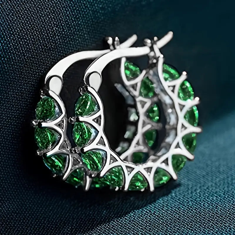 Aretes de aro Elena Marlowe | Oro blanco