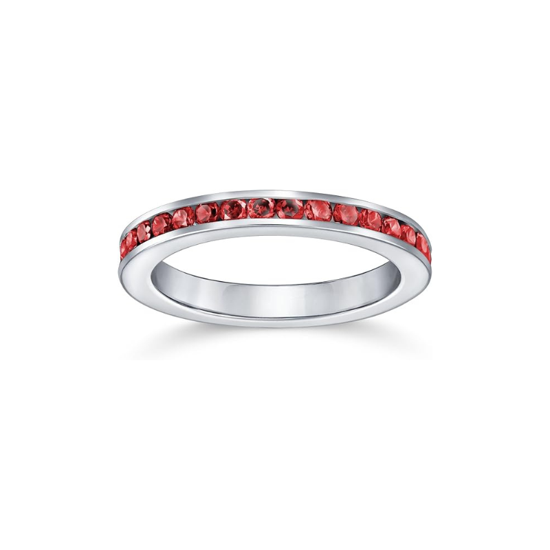 Anillo de banda Ruby Eternity | Oro blanco