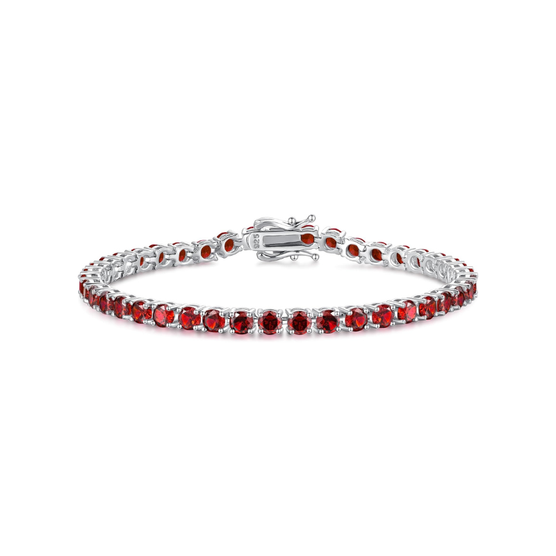 Pulsera de tenis de rubíes | Oro blanco