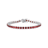Pulsera de tenis de rubíes | Oro blanco