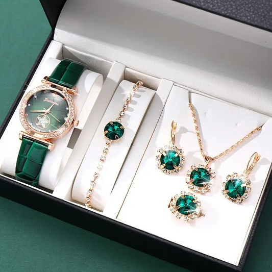 Conjunto de joyas Verdantra Timecourt | Oro