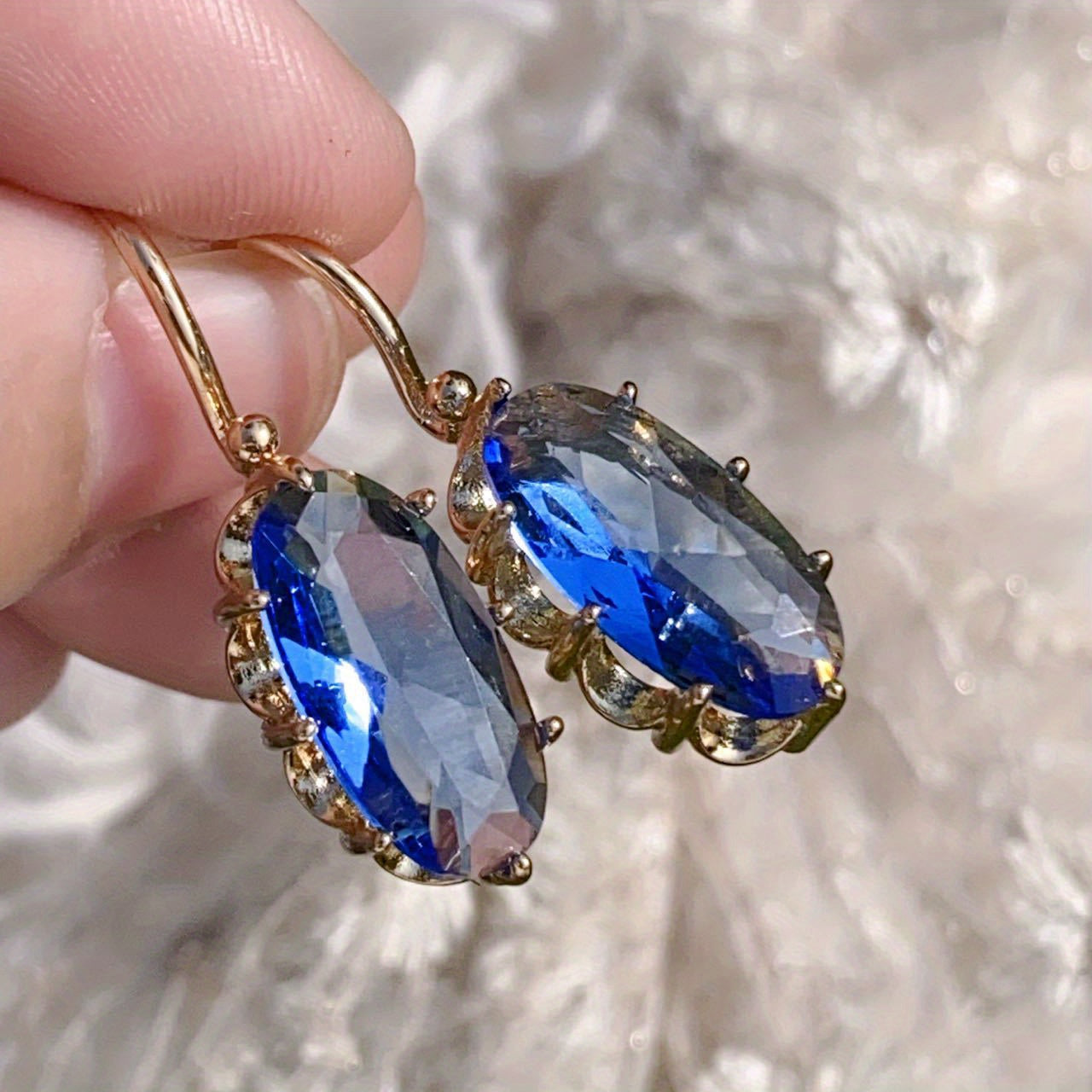 Pendientes Golden Blue Bloom | Oro
