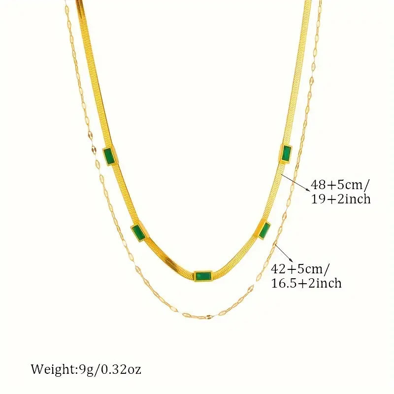 Sorella Gem Collar Retro de Doble Capa | Dorado