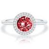 Anillo Rubí Promesa Destello Carmesí | Oro Blanco