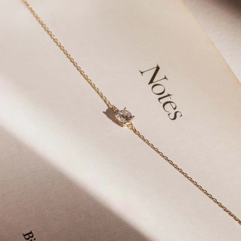 Pulsera Cléa Stone | Oro blanco