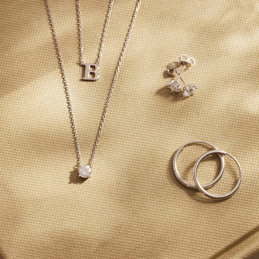 Collar Cléa de Piedra | Oro Blanco