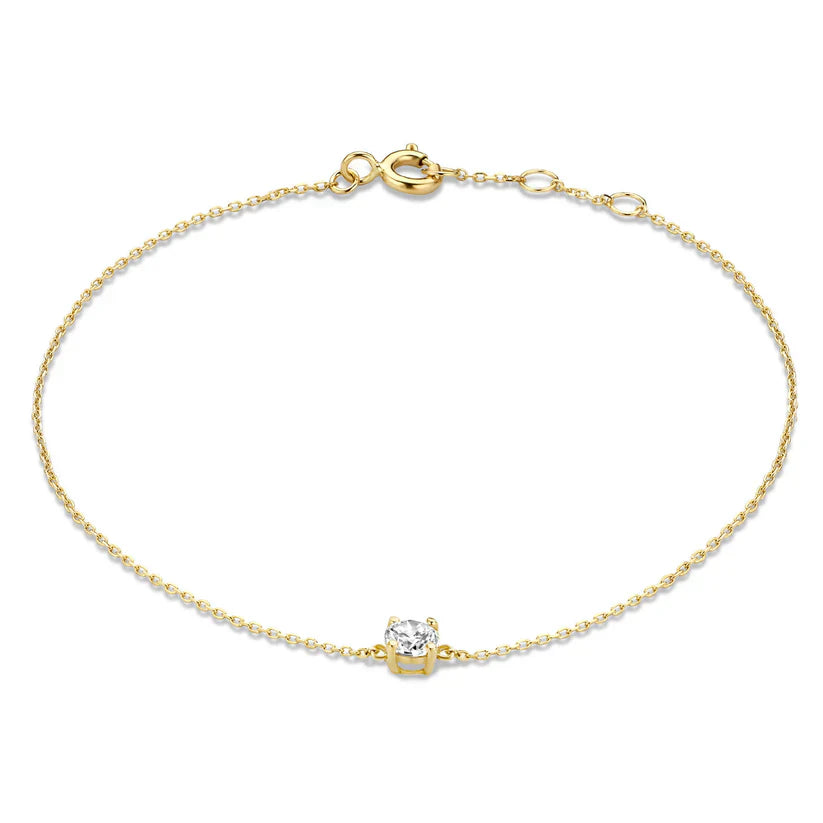 Pulsera Cléa Stone | Oro blanco