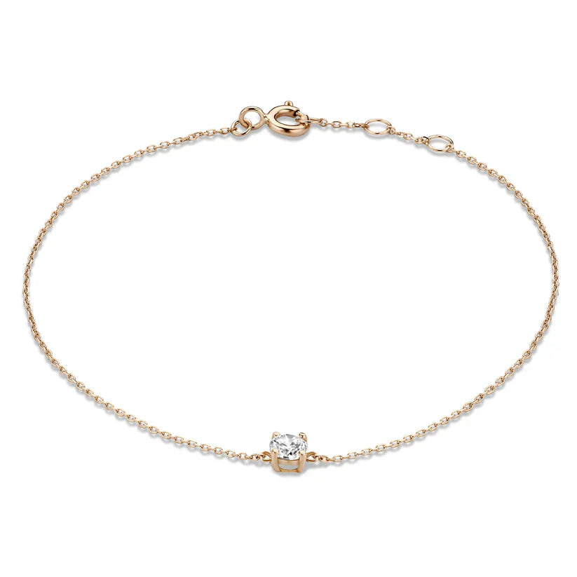 Pulsera Cléa Stone | Oro blanco