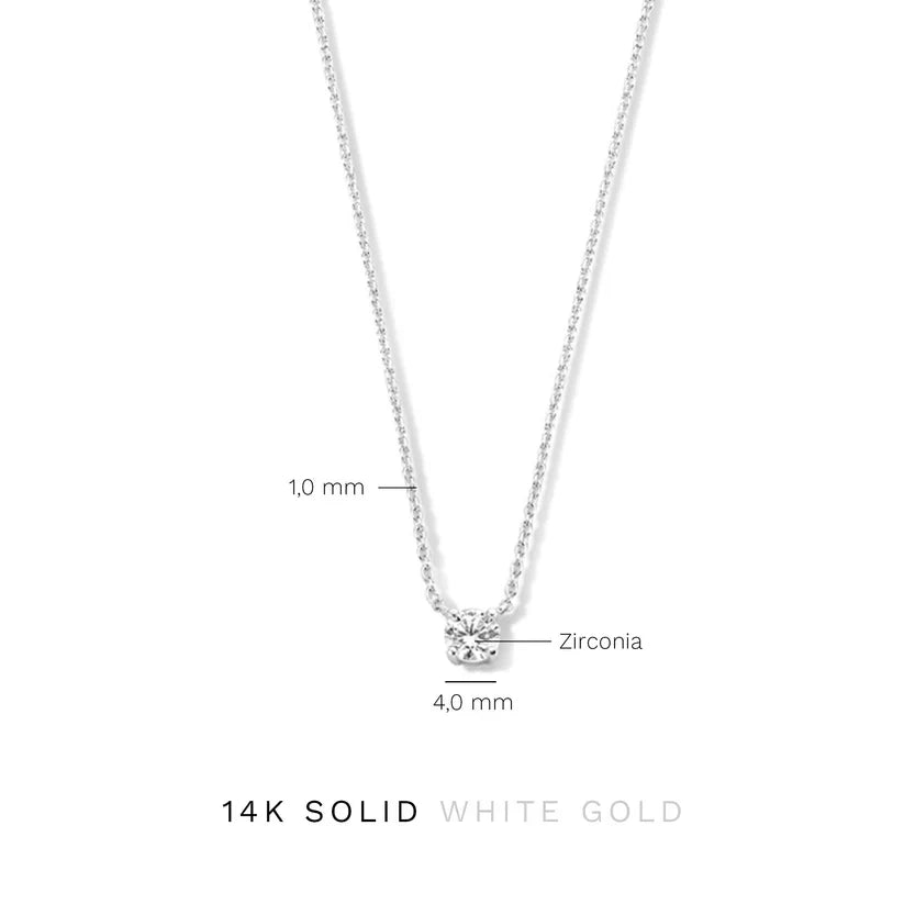 Collar Cléa de Piedra | Oro Blanco