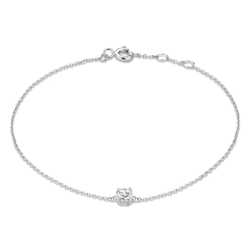 Pulsera Cléa Stone | Oro blanco