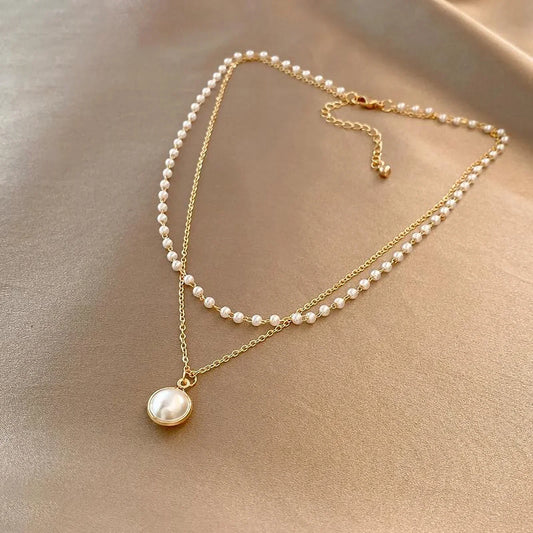 Collar de perlas exquisito | Oro