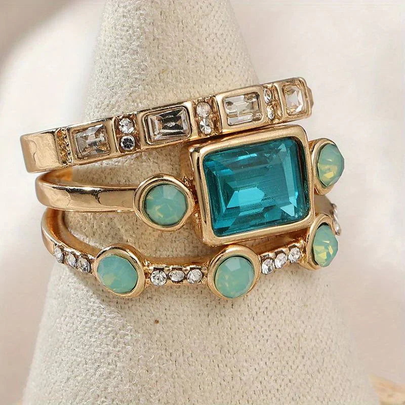 Juego de Anillos Eternos de Zafiro | Oro