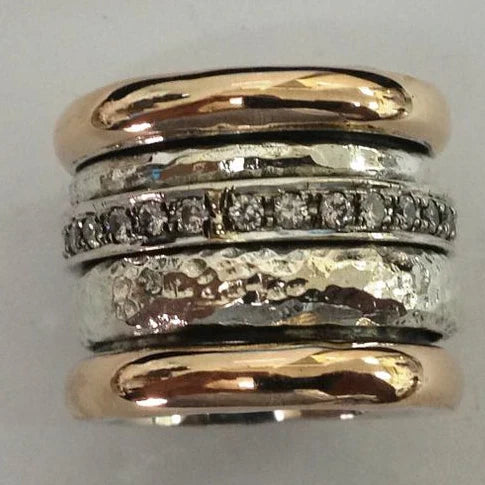 Anillo grueso de oro en capas atemporal | Oro
