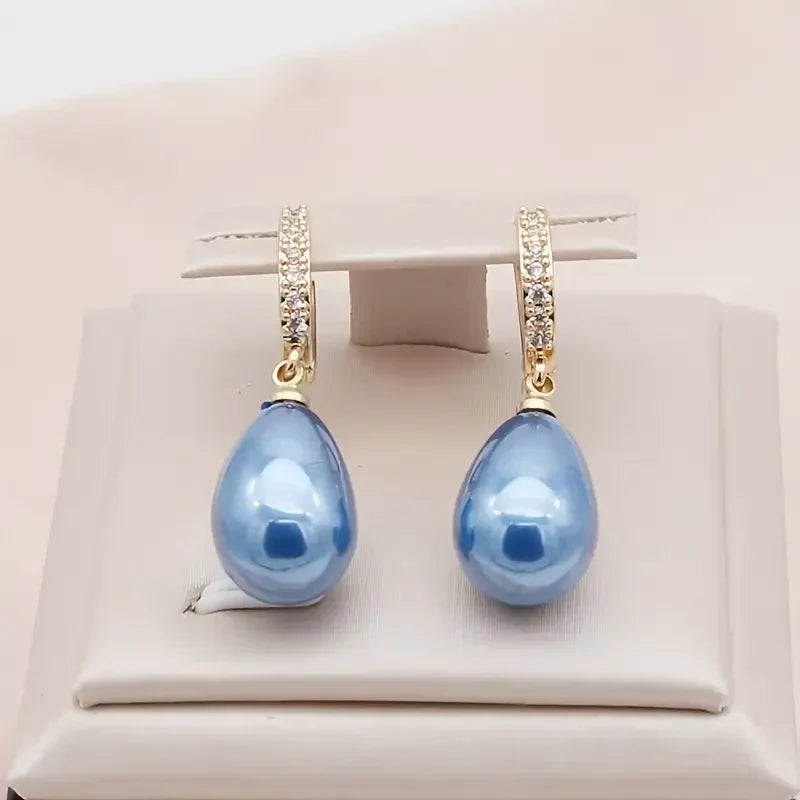 Pendientes Rocío del Océano Azul | Oro