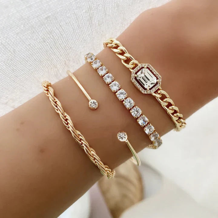 Juego de pulseras Domitia Calvina | Oro blanco