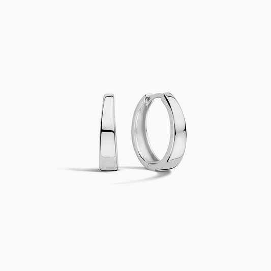 Gia Hoops | Oro blanco